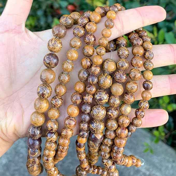 70pcs Adabele Natural Golden Tiger Skin Jasper Healing Gemstone 10mm (0.39 inch) Round Loose Beads Gem Stone Spacer for Craft Jewelry Making GF27-10
