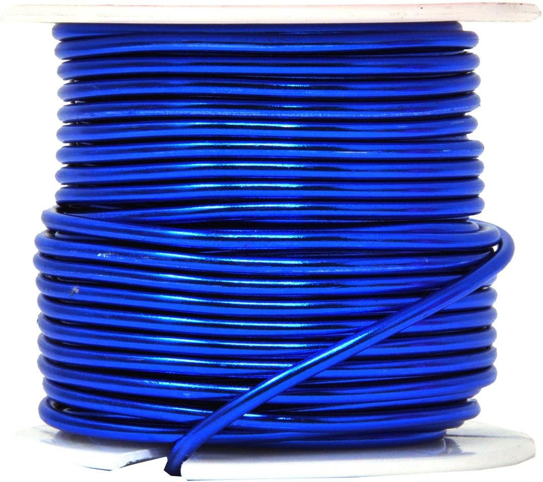 Mandala Crafts 12 Gauge Anodized Aluminum Craft Wire for Jewelry Making - 276 FT Colored Flexible Silver Copper True Blue Pink Ice Blue Green Wire - Bendable for Bonsai Armature Crafting Sculpting - Crafty Corner