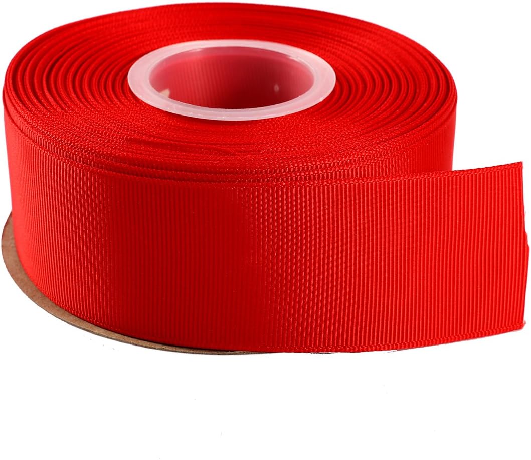 ITIsparkle 11/2" Inch Grosgrain Ribbon 25 Yards-Roll Set for Gift Wrapping Cake Decoration Party Favor Hair Braids Hair Bow Baby Shower Decoration Floral Arrangement Craft Supplies, Red Ribbon - Crafty Corner