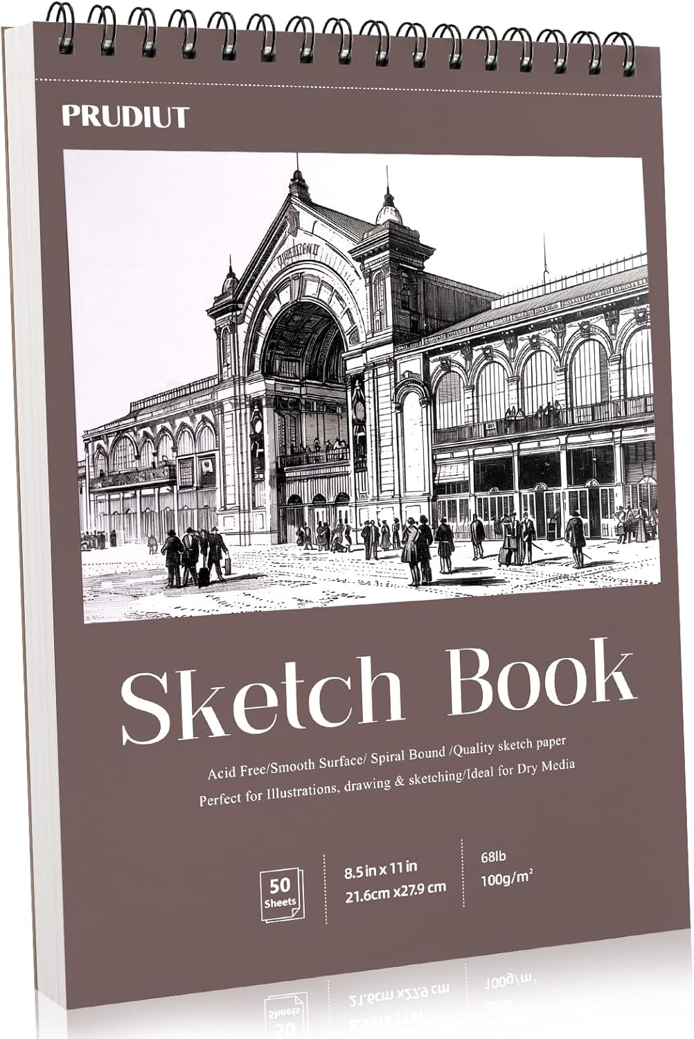 Sketch Book 8.5×11 inch, Spiral Bound Sketch Pad 50 Sheets (68lb/100gsm), Acid-Free Sketchbook for Drawing Painting Sketching, Art Paper Drawing Supplies for Teens Adults Artists Ideal Gifts - Crafty Corner
