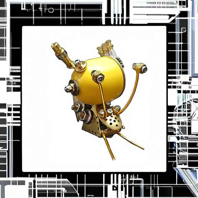 Mechanical Metal DIY 3D Insect Brass 3D Puzzles for Adults Snail Metal Models for Family and Friends (Snail-Y)