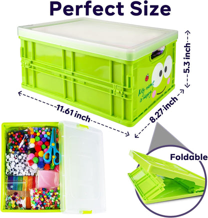 FUNZBO Arts and Crafts Supplies for Kids - Craft Kits with Pipe Cleaners, Popsicle Stickers, Construction Paper, Pom Poms & Googly Eyes, Birthday Gifts for Girls & Boys Age 4+
