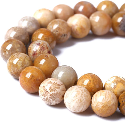 6MM Coral Jade Stone Beads Chrysanthemum Gemstone Round Crystal Energy Jade Beads for Jewelry and Bracelets Making 120pcs 2 Strands 32"