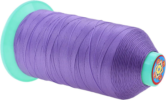 Mandala Crafts Bonded Nylon Thread Lilac Heavy Duty Sewing Threads - 1100 YDs Size 92 280D T90 Tex 90 Thread for Leather Jeans Weaving Outdoor Marine Upholstery Threads