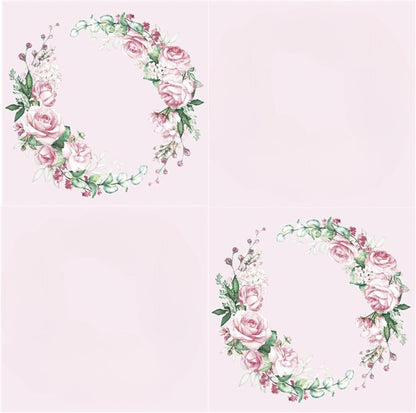 20-ct 13x13 Flowers Paper Luncheon Decoupage Napkins, 3-Ply Servilletas Printed Wedding Roses Cocktail Napkin for Art, Dinner and Party, Disposable Napkins Decor