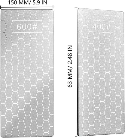 Diamond Sharpening Stone, 5 Pcs Knife Sharpening Stone for Kitchen Sharpening, Diamond Lapping Plate Coarse/Medium/Fine Grit Sharpener, 320/600/1000/2000/3000 Grit