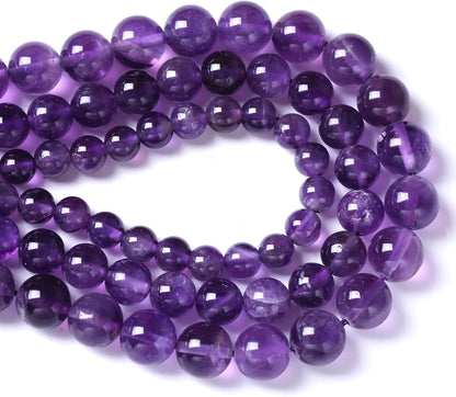 90pcs 4mm AAA Natural Amethyst Beads Crystal Energy Healing Power Stone Beadsfor Jewelry Making DIY Bracelet Necklace Accessories 15"