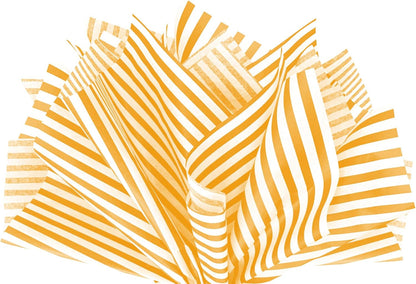 Flexicore Packaging Tangerine Orange Pin Stripe Print Gift Wrap Tissue Paper Size: 15 Inch X 20 Inch | Count: 50 Sheets | Color: Tangerine Pin Stripe