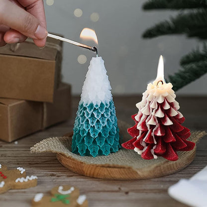 Christmas Tree Silicone Mold 3D Candle Molds for Making Tree Shaped Silicone Epoxy Resin Mold 3D Christmas Pine Tree Silicone Mold for Epoxy Resin Casting DIY Aromatherapy Candles Wax Gift Decoration
