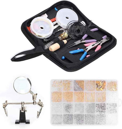 FRELEAN Jewelry Making Kit with 1830 Pieces | Pliers & Beading Supplies for Bracelet Repair/Earring Making/DIY Crafts | Complete Starter Set for Beginners & Hobbyists