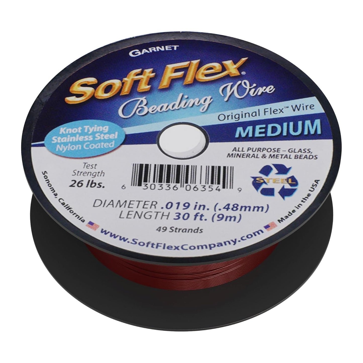 Soft Flex 49 Strand Beading Wire - Medium 0.19 Diameter - 30 Feet Nylon Design Wire - Crafty Corner