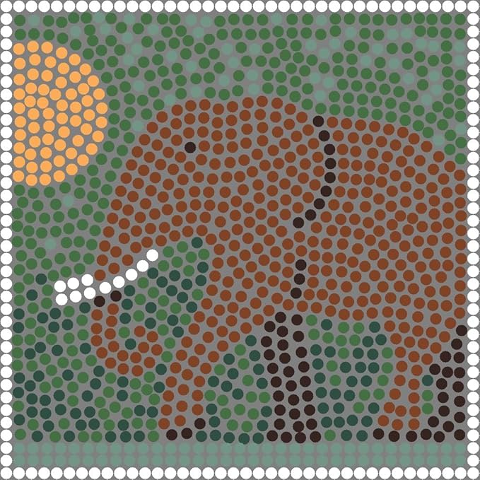 Art and Craft Kits for Adults: Make Your Own Mosaic, Square 20cm 7inch Majestic Elephant