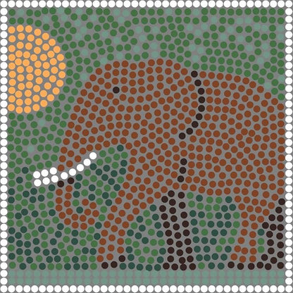 Art and Craft Kits for Adults: Make Your Own Mosaic, Square 20cm 7inch Majestic Elephant