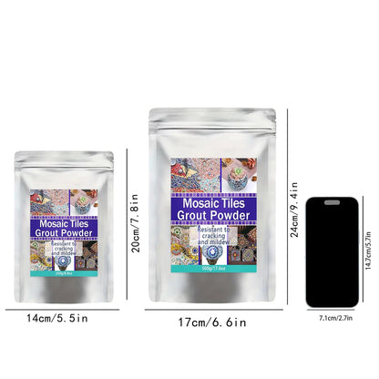 Mosaic Grout, Mosaics Tile Tools, Mosaic Tile Accessories – Essential for Handmade Grouting and Perfect for DIY Craft Projects (White, 500G)