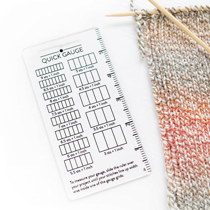Quick Gauge Ruler, Gauge Ruler for Knitting and Crochet, Scarf Keychain Knitting No Counting Needed, Slide Sewing Rulers and Guides for Fabric Stitch Measuring Crochet Tool(4pcs)