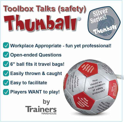 Trainers Warehouse 6" Thumball Collection, 32 Prompts for Conversation, Team Building, Relationship and Training