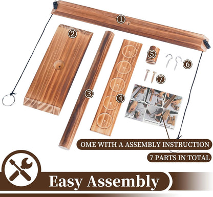 Ring toss Game, Large Base Hook and Ring Game, Hook and Ring Throwing Game for Adults Kids, Family-Friendly Indoor Holiday Fun or Outdoor Patio Games