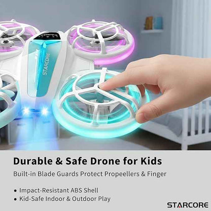 Drone for Kids–World's First Dual Module Lighting Kids Drone, 3pcs Batteries Starship Kids Drone,One-Key Takeoff,360° Flip,Auto-spin,Type-C Charging, Unique kids drones for age 6-8,8-12