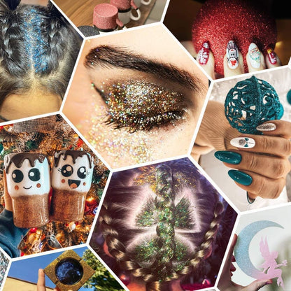 Holographic Fine Glitter for Epoxy Resin DIY Craft,ANGXILIN High Capacity 260g Shaker Bottle Fine Glitter for Nail Art Body Make Up,Tumblers Jewelry Making Laser Fine Glitter (Laser Diamond Blue)