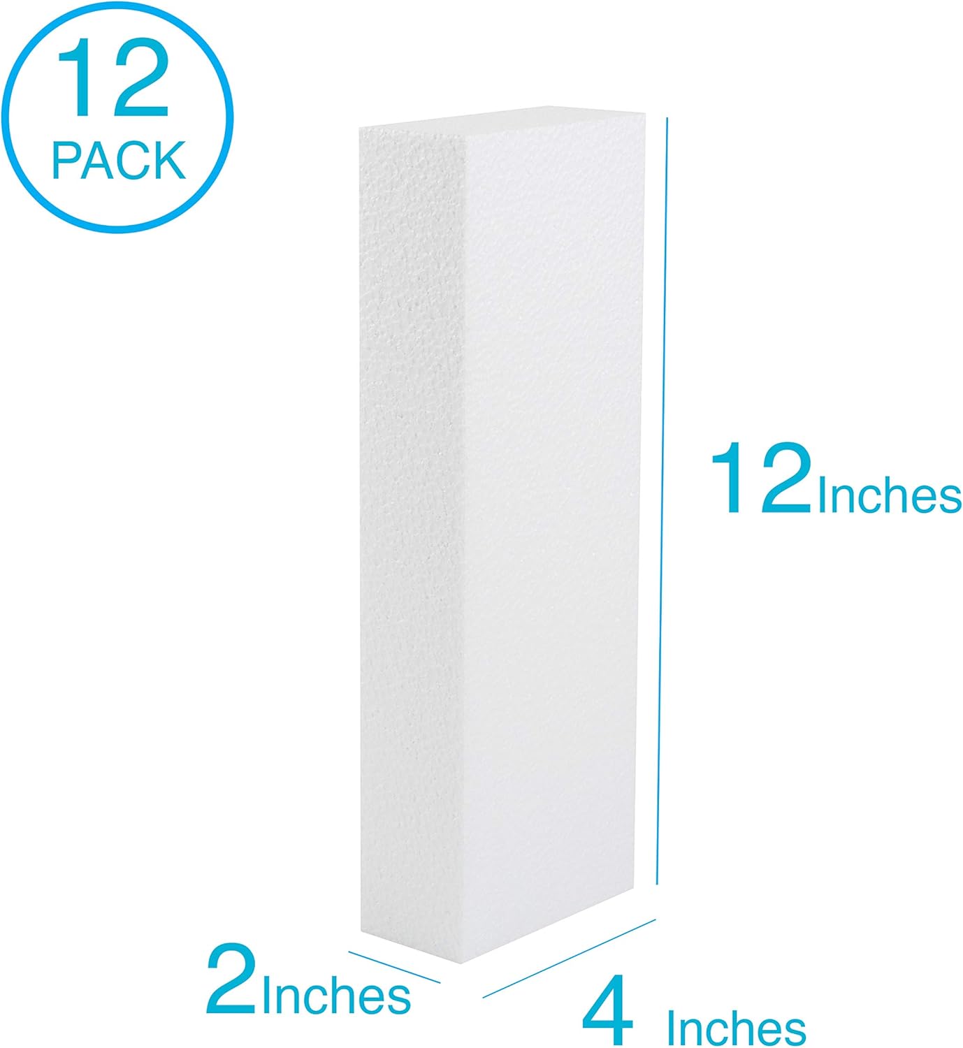 Silverlake 4x12x2 Craft Foam for Styrofoam Block Projects (12-Pack) - Crafty Corner