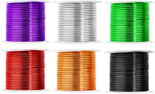 Mandala Crafts 13 Gauge Anodized Aluminum Craft Wire for Jewelry Making - 300 FT Colored Flexible Silver Black Gold Purple Red Kelly Green Wire - Bendable for Bonsai Armature Crafting Sculpting - Crafty Corner
