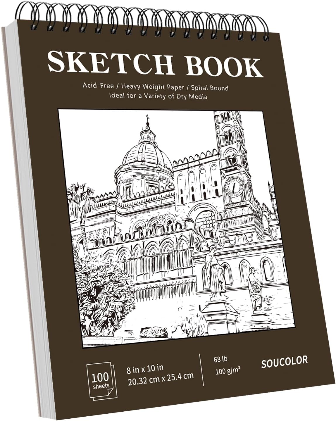 Soucolor 8" x 10" Blank Spiral Notebook| 100 Sheets 68lb/100gsm| Classroom Must Haves Supplies, Back to School Supplies for Teachers & Students| Small Sketchbook Drawing Paper for Kids and Adults - Crafty Corner