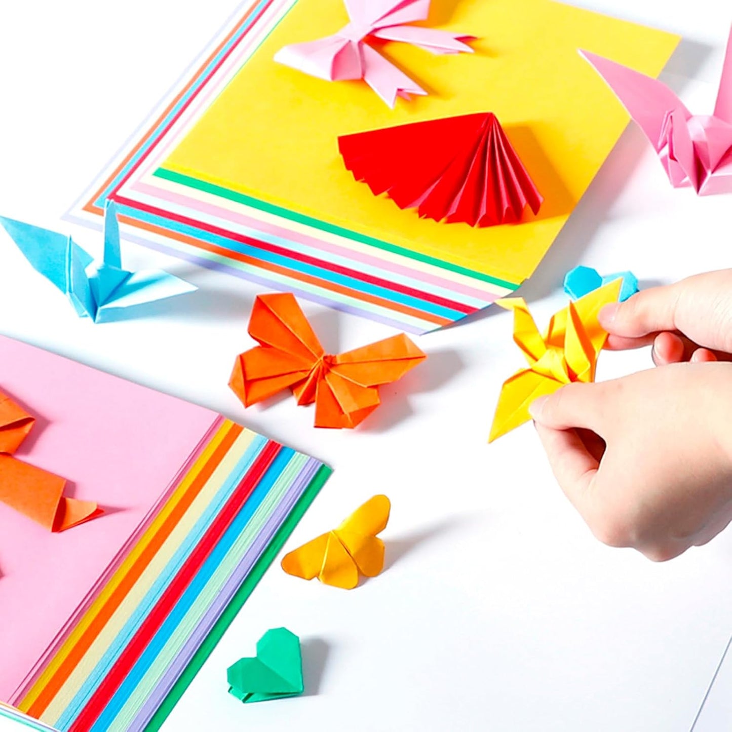 200 Sheets Origami Paper, 20 Colors Origami Craft Kit 6x6, Double Sided Color Origami Papers with 100pcs self-Adhesive Wiggle Eyes, Origami Paper for Kids Arts Crafts - Crafty Corner