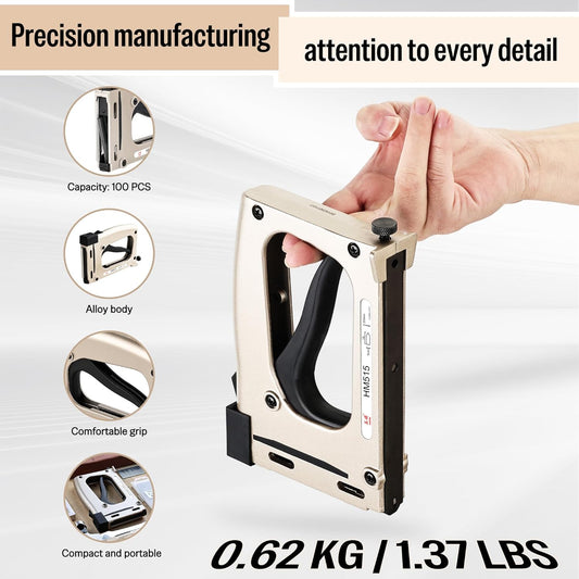 meite Point Driver HM515 Manual Tool with 1000-Count Flexible Point Nails, Picture Framing Tool for DIY Crafts, Frame Point Driver, Picture Frame Stapler/Nailer/Tacker