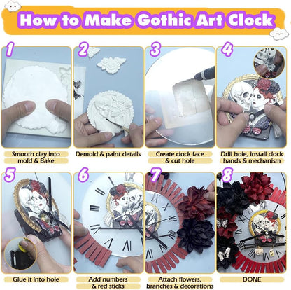 Skeleton Bride and Groom Clay Molds for Crafts