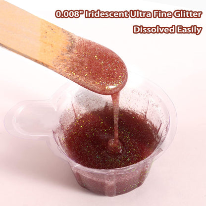 Renfio Iridescent Ultra Fine Glitter Powder Resin Supplies Glitters 1.94 Oz (55g) PET Flake Crafts Sequins 1/128" 0.008" 0.2mm Epoxy Chips Flakes for Tumblers Slime Painting - Lemon Yellow