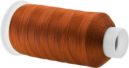 Mandala Crafts Burnt Orange Heavy Duty Thread - 1500 Yds Tex 70 Thread for Sewing Drapery Jeans Leather Hair Outdoor Marine Upholstery