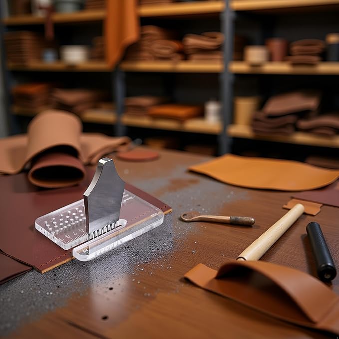 Leather Craft Punching Tools Leather Stitching Aid Plate Perforation and Protecting Leather Surface Leathercraft Accessories