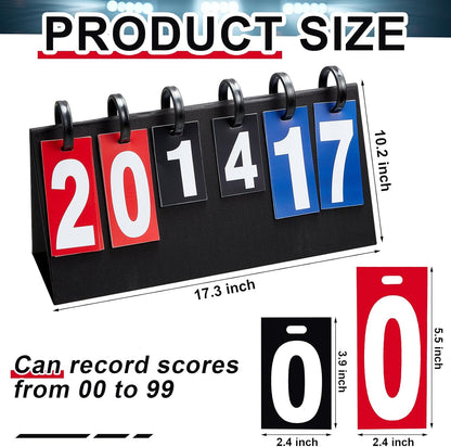 Yeaqee Portable Score Keeper with Storage Bag Flip Basketball Scoreboard Tabletop Scoreboard Flipper for Indoor Outdoor Sports Match P. E Classroom Activities Game