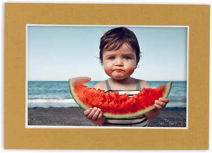 5x7 Mat for 8.5x11 Frame - Precut Mat Board Acid-Free Rattan Beige 5x7 Photo Matte For a 8.5x11 Picture Frame, Premium Matboard for Family Photos, Show Kits, Art, Picture Framing, Pack of 25 Mats