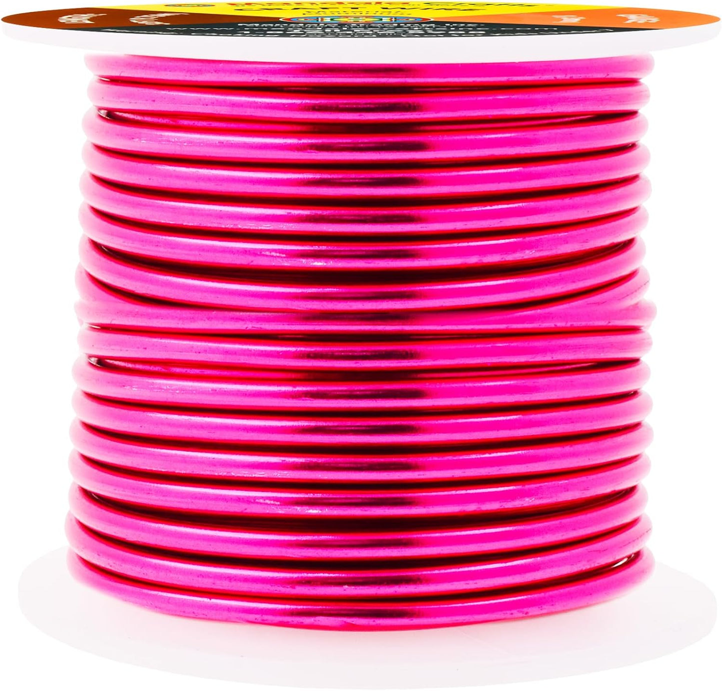 Mandala Crafts 8 Gauge Anodized Aluminum Craft Wire for Jewelry Making - 32 FT Colored Flexible Magenta Wire - Bendable for Bonsai Armature Crafting Sculpting - Crafty Corner