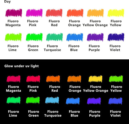 Artecho Neon Oil Pastels Set of 12 Colors, Soft Oil Pastels for Art Painting, Drawing, Blending (10 x 70 mm)
