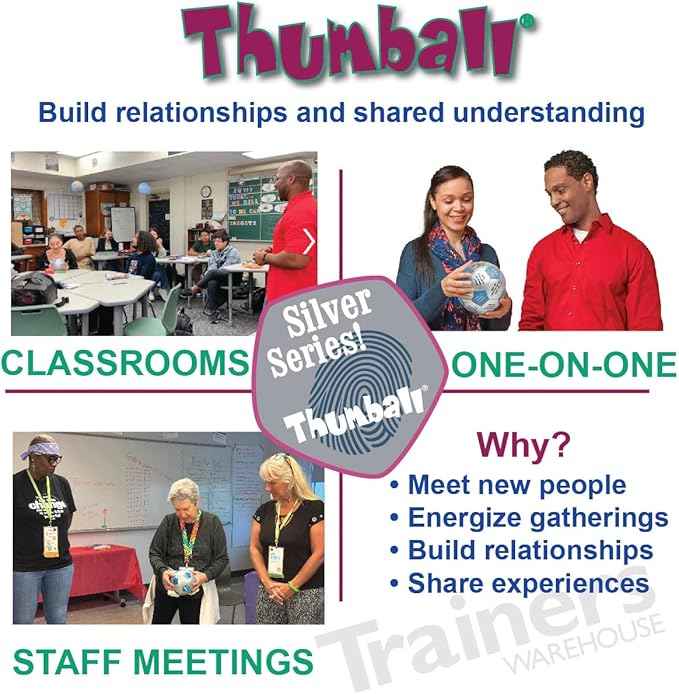 Trainers Warehouse 6" Thumball Collection, 32 Prompts for Conversation, Team Building, Relationship and Training