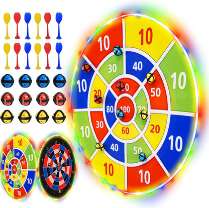 Dart Board Games for Kids Ages 3-12, Sticky Dart Board with 12 Balls & 12 Darts, Indoor Outdoor Toys for Boys, Party Birthday Gifts