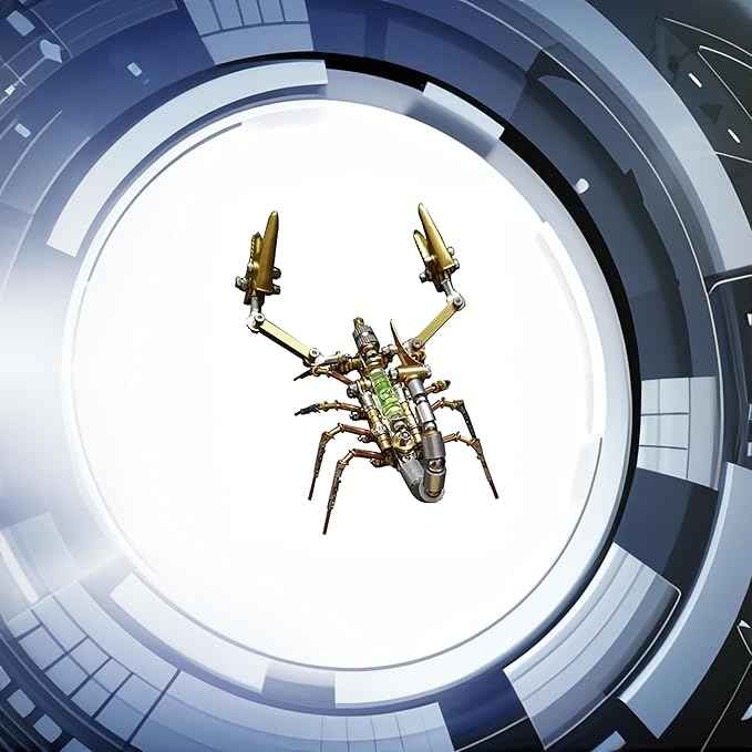 Metal Insect Scorpion Model, Steampunk Bug Mechanical, 3D Metal Puzzle, Arts and Crafts Hobby Kit,DIY Projects for Birthday(Leveling Scorpion)