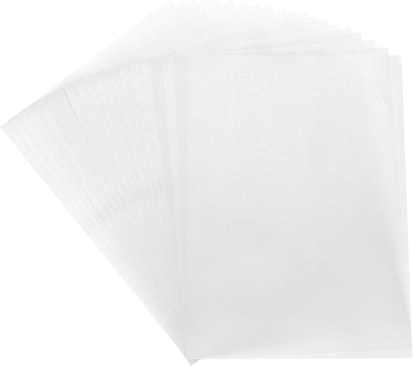 MECCANIXITY Colored Vellum Paper, 20 Sheet Silver Transparency 11.7 x 8.2 Printable Vellum Paper, Translucent Vellum Sheets for Printing Wedding Invitations, Ink Jet Laser Printer