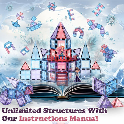Frozen Magnetic Tiles 3 Year Old Girl Gifts 5 Year Old 4 Year Old Girl Birthday Gifts Princess Toys Magnet Tiles Building Blocks Castle Age 3 4 5 6 7 8 - Crafty Corner