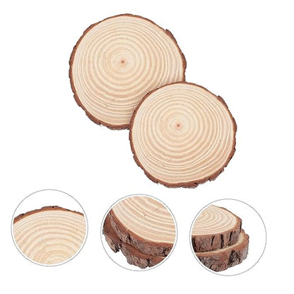 HANABASS 2pcs Wooden Garden Stepping Stones Outdoor for Decorative Walkway DIY Stepping Stone Kit