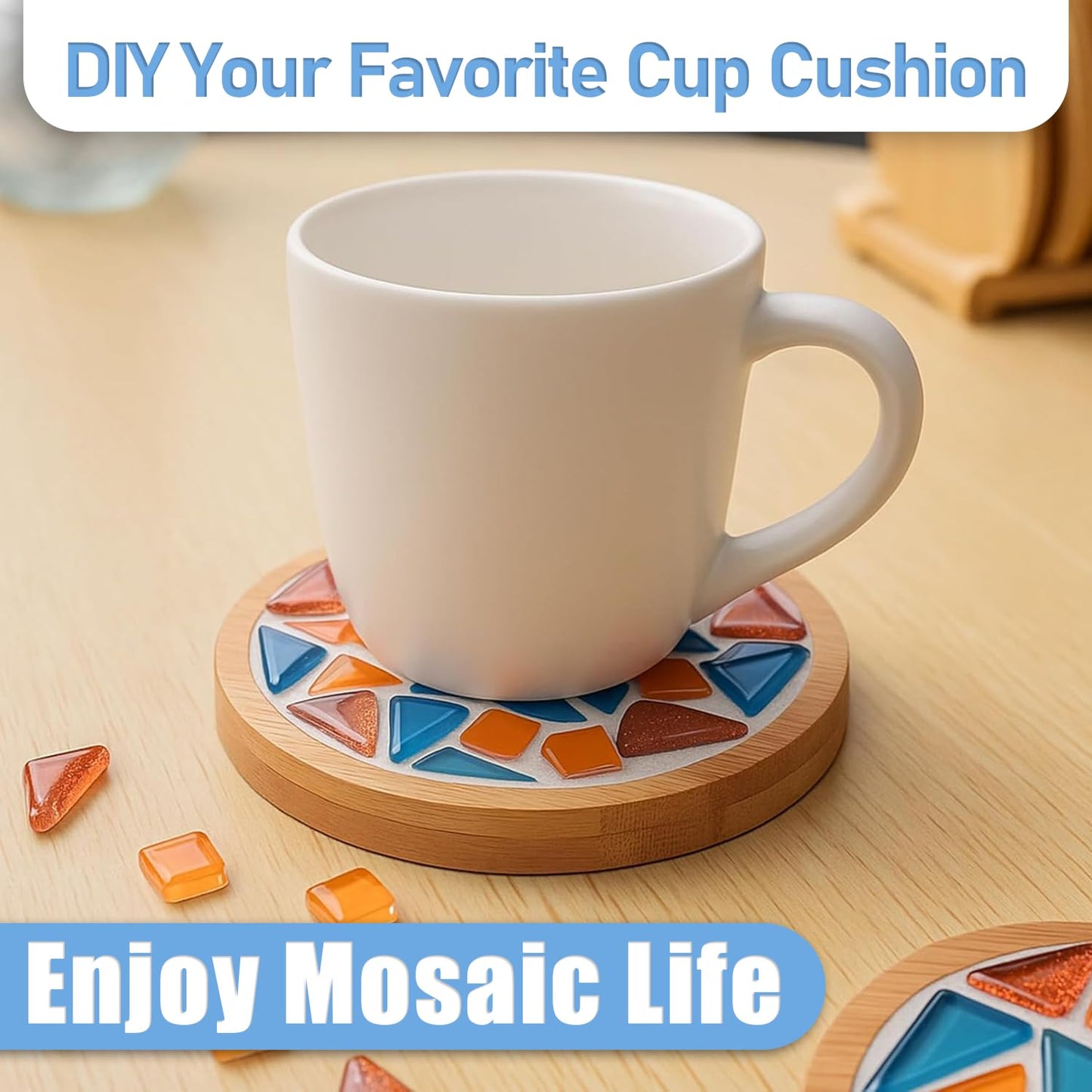 Mosaic Crystal Grout, Mosaics Tile Tools, Mosaic Tile Accessories – Essential for Handmade Grouting and Perfect for DIY Craft Projects (White, 17.6oz)