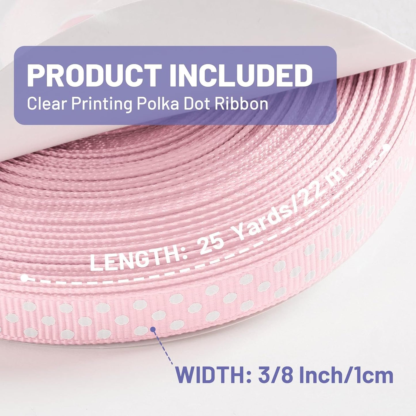 Polka Dot Grosgrain Ribbon 3/8 Inch, 25 Yards Spool Pink and White Dot Craft Ribbon for Christmas Gift Wrapping DIY Crafts Hair Bows Wedding Party Decor Sewing and Home Decoration - Crafty Corner