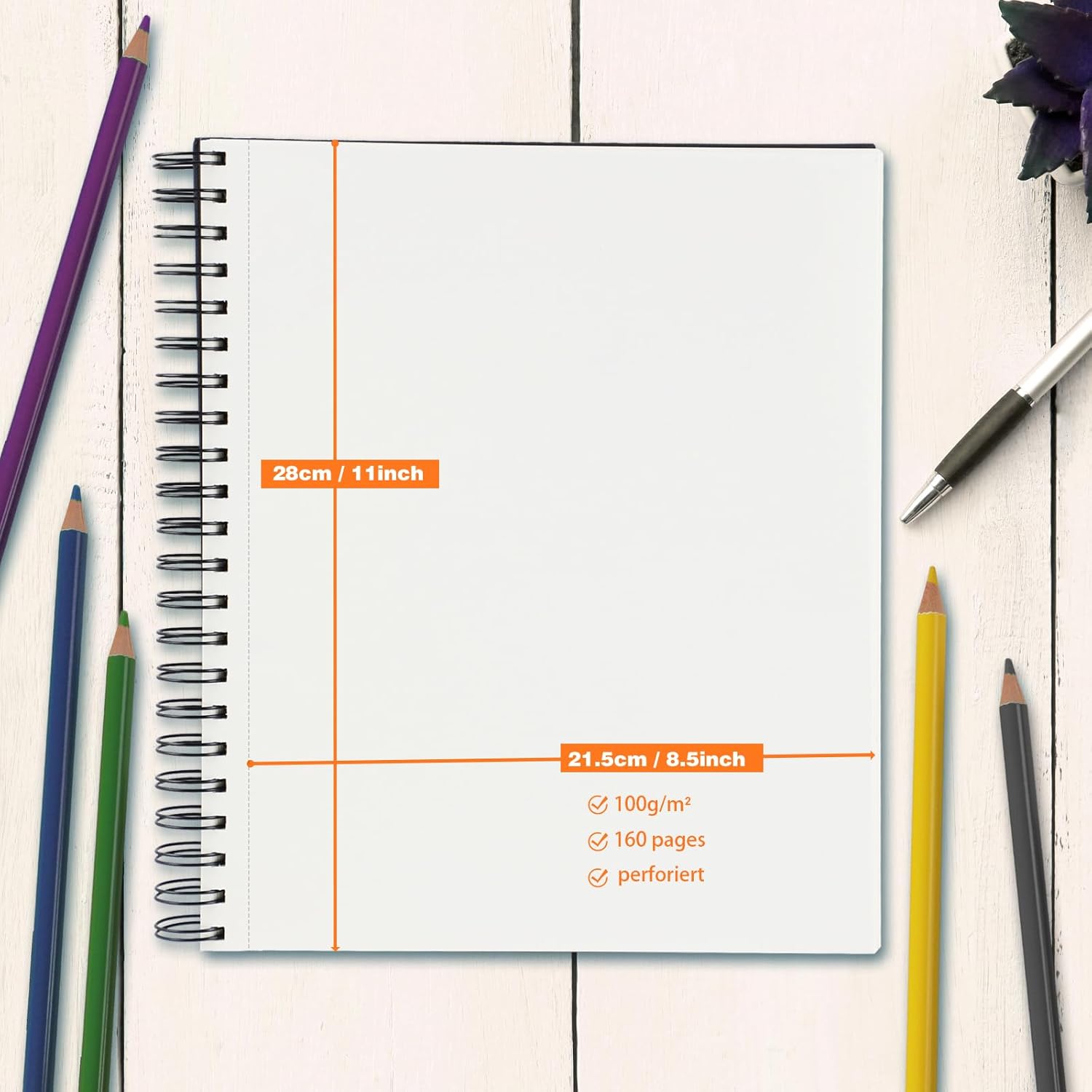 Sketch Book 9" x 11"，2 Pack 80-Sheets (68lb/100gsm)，Double-Sided Hardbound Sketchbook, Spiral Bound,Acid Free Painting Art Paper for Kids and Adults - Crafty Corner
