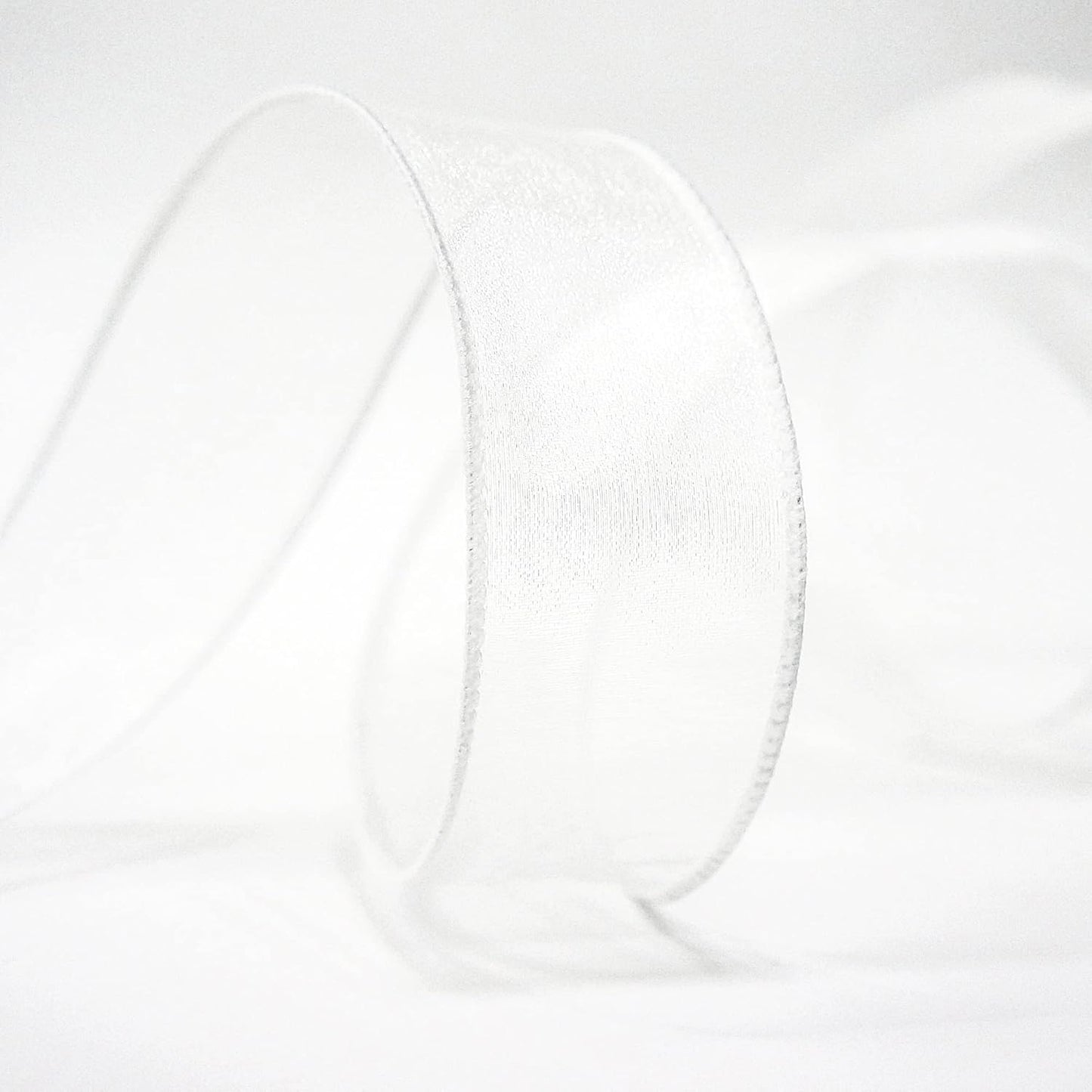 CT CRAFT LLC Sheer Organza Wired Ribbon 1.5" x 50Yards White for Wedding Chair Bow Flora Bouquet Gift Wrapping Christmas Tree Home Decor Wreath - Crafty Corner