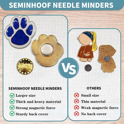 Magnetic Needle Minder Magnet Embroidery Accessories and Supplies Embroidery Needle Holder Cross Stitch Holder Needlework Supplies (Cardinal) (CatClaw)
