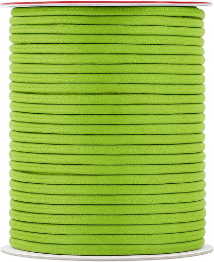 Mandala Crafts 2mm 109 Yards Yellow Green Cotton Waxed Cord for Jewelry Making Bracelet Cord Waxed String - Beading String Thread Jewelry Cords for Necklaces String