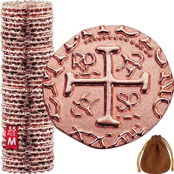 Large Metal Pirate Coins