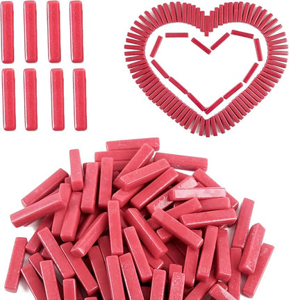 Youway Style Strips Mosaic Tiles for Crafts Bulk,150g Red Mosaic Glass Pieces for Crafts DIY Spring Mosaic Art Decor,Mosaic Kit Supplies
